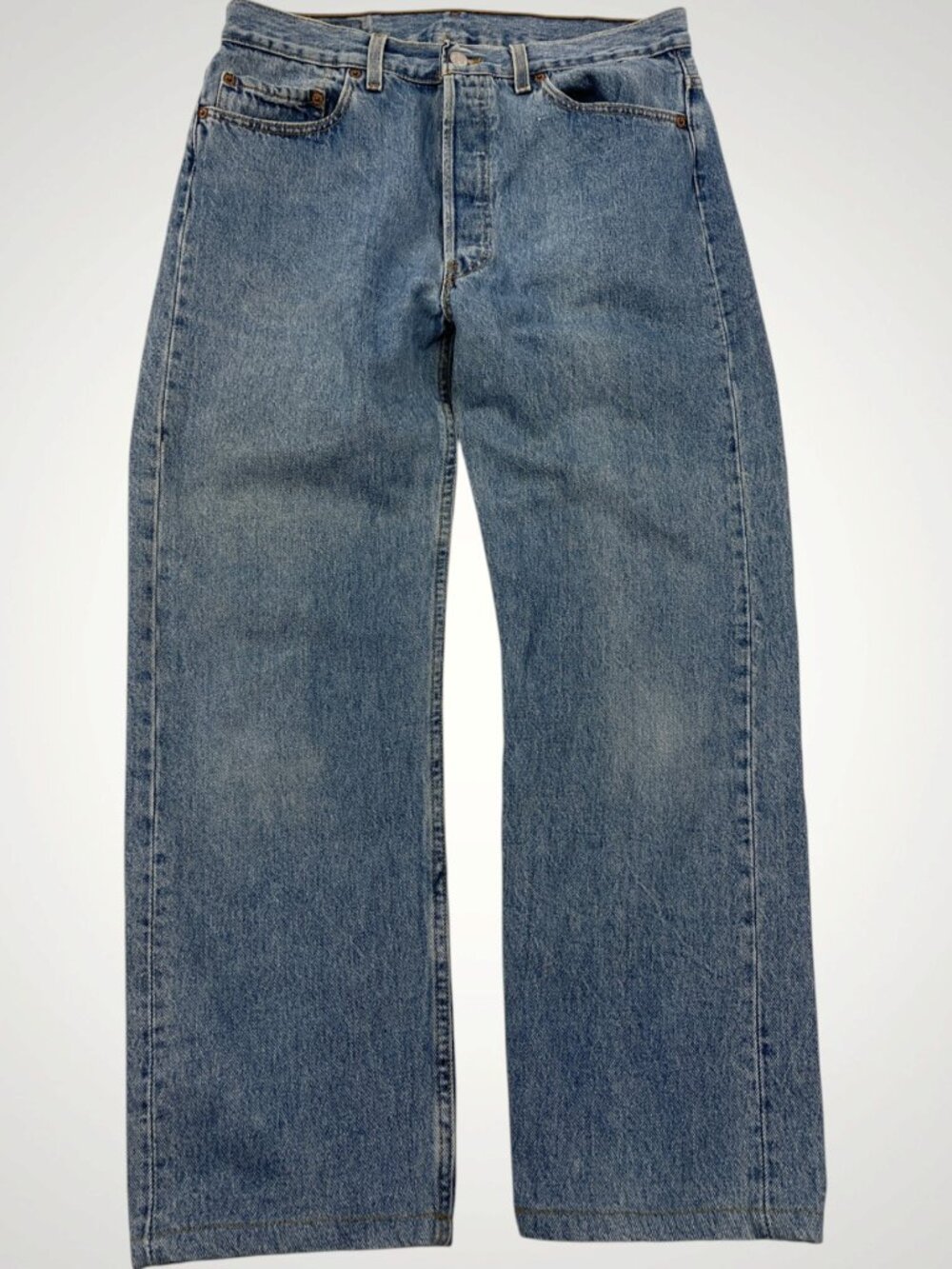 Leviโs 501 Vintage 1993 Original Straight Blue Jeans USA Made Fits Menโs 33x28